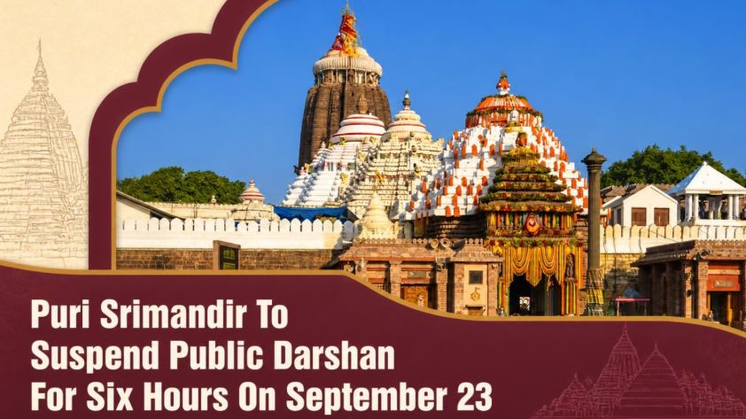 Puri Srimandir To Suspend Public Darshan For Six Hours On September 23